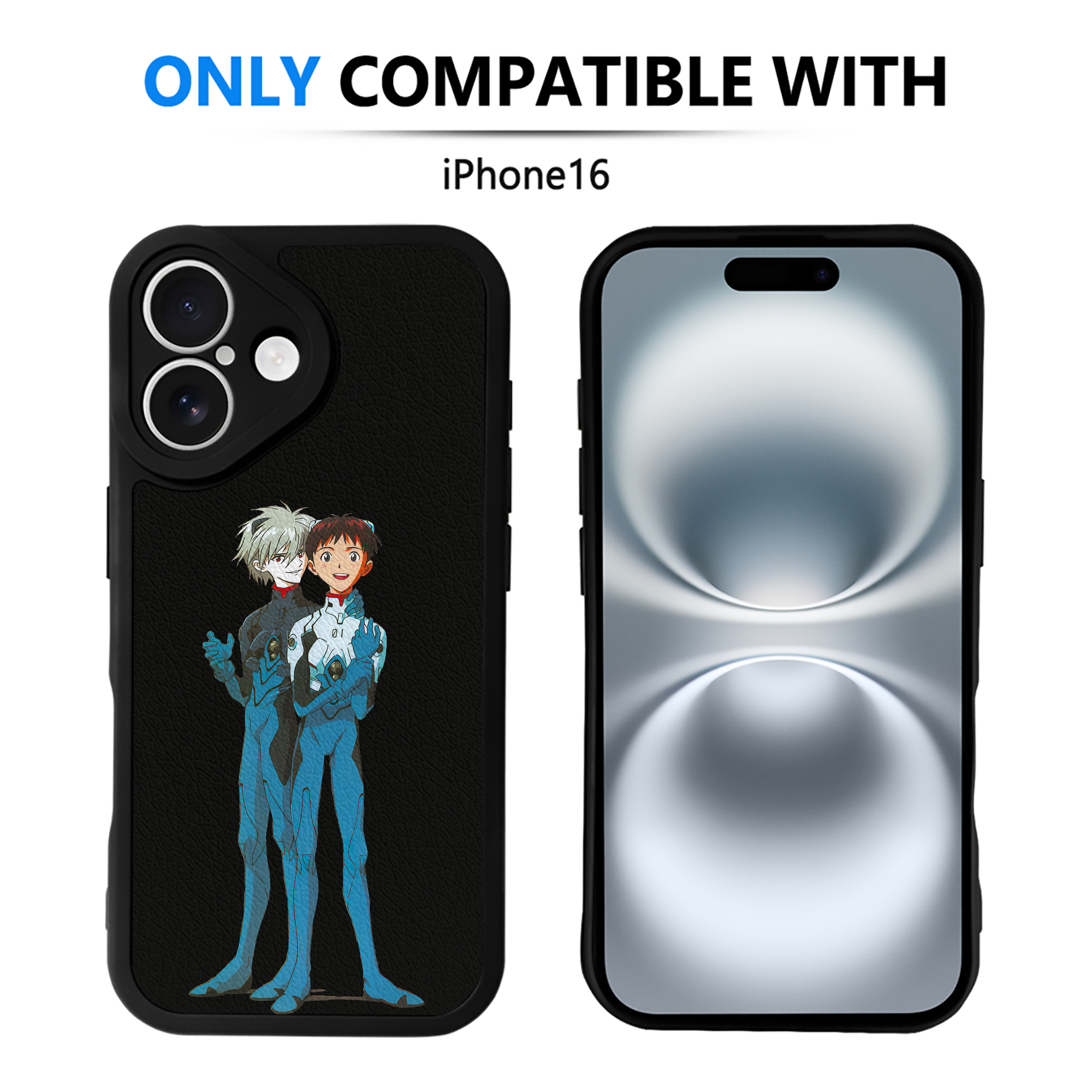 （画像用） EVA 新世紀エヴァンゲリオン 【iPhone 16シリーズ対応】シリコンスマホケース（レザー調） 材質：シリコン